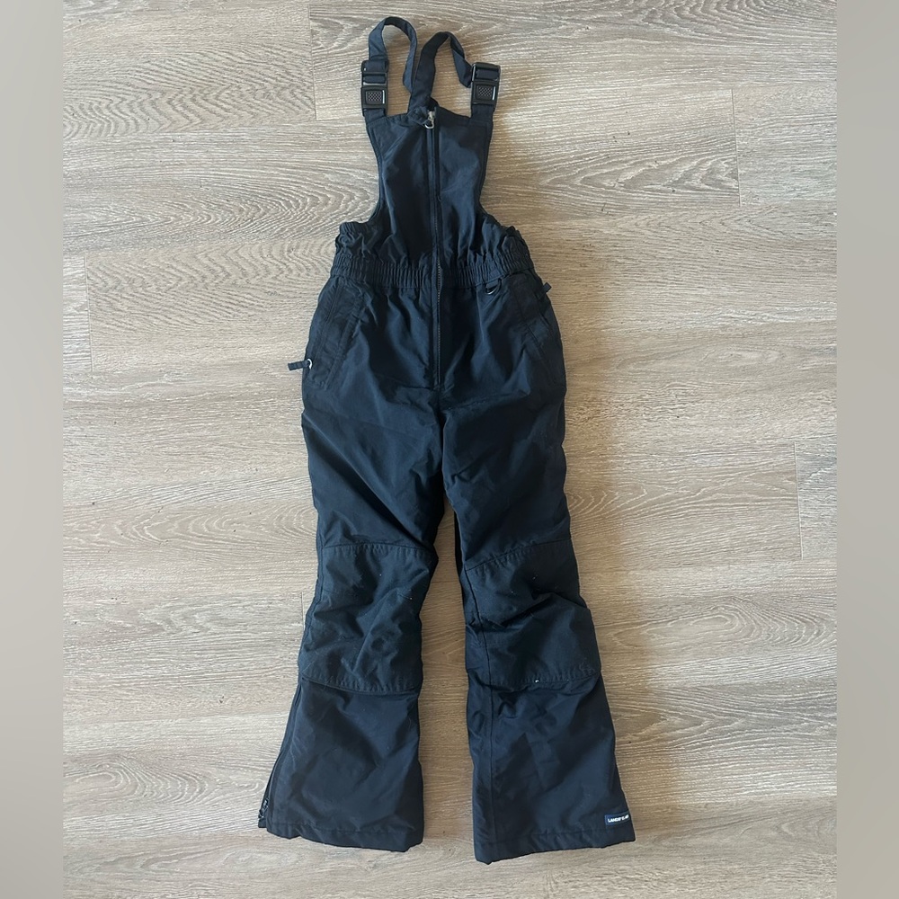 Kids Lands End Black ski Bib Overalls
